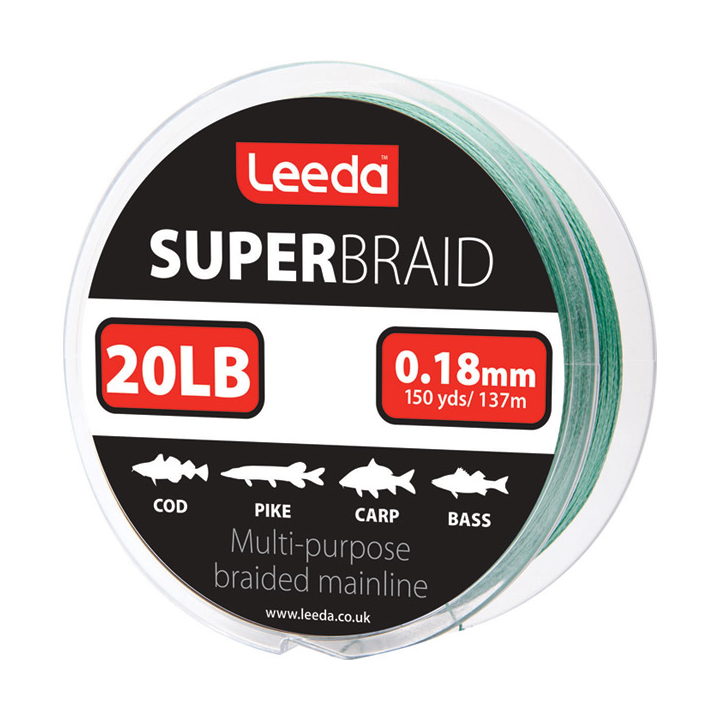 Leeda Super Braid Fishing Line - 150 Yard Spool