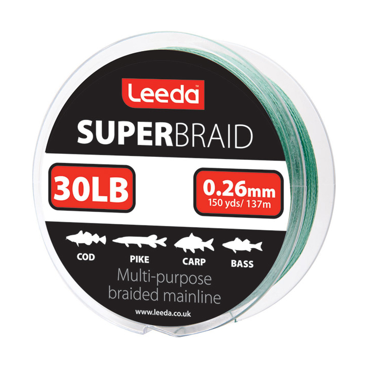 Leeda Super Braid Fishing Line - 150 Yard Spool