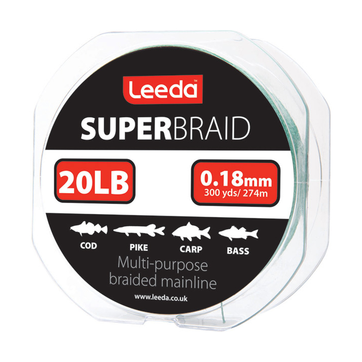 Leeda Super Braid Fishing Line - 300 Yard Spool