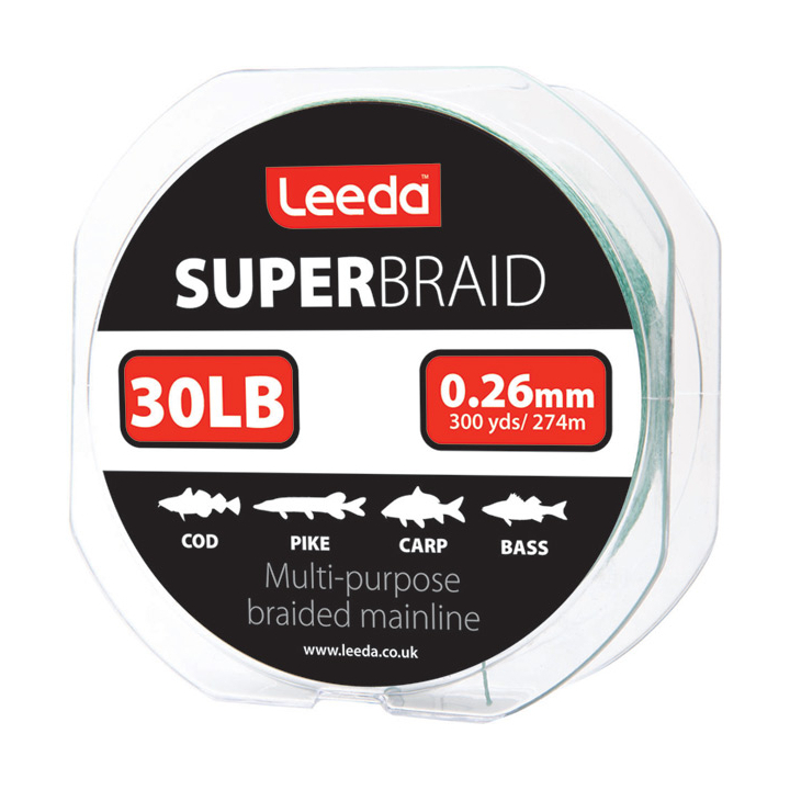 Leeda Super Braid Fishing Line - 300 Yard Spool