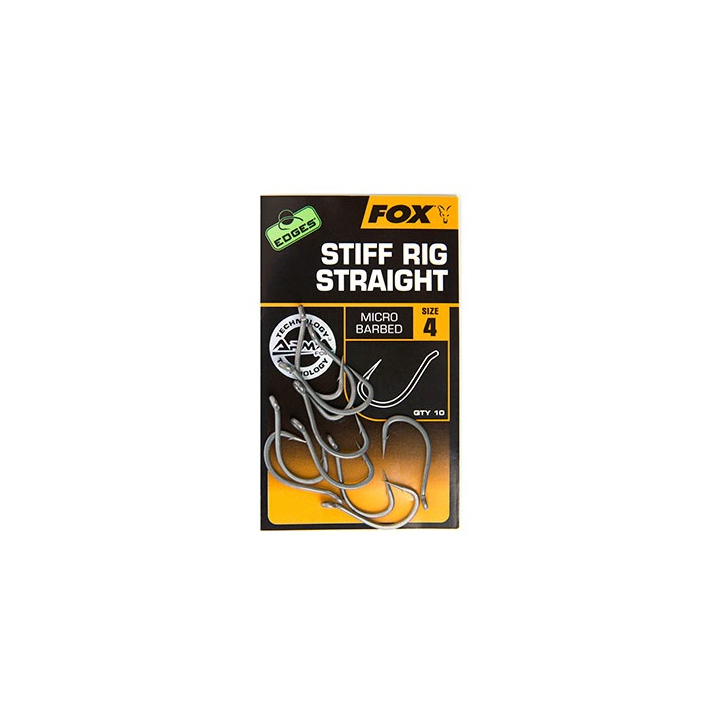 Fox Edges Stiff Rig Straight Hooks