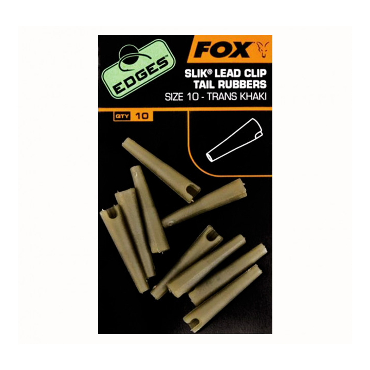 Fox Edges Slik Lead Clip Tail Rubber Size 10