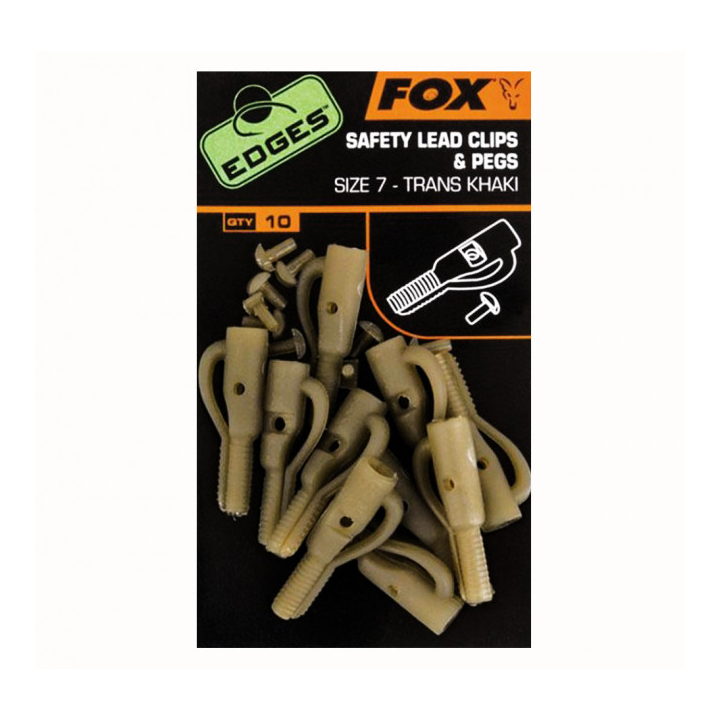 Fox Edges Safety Lead Clips & Pegs Size 7