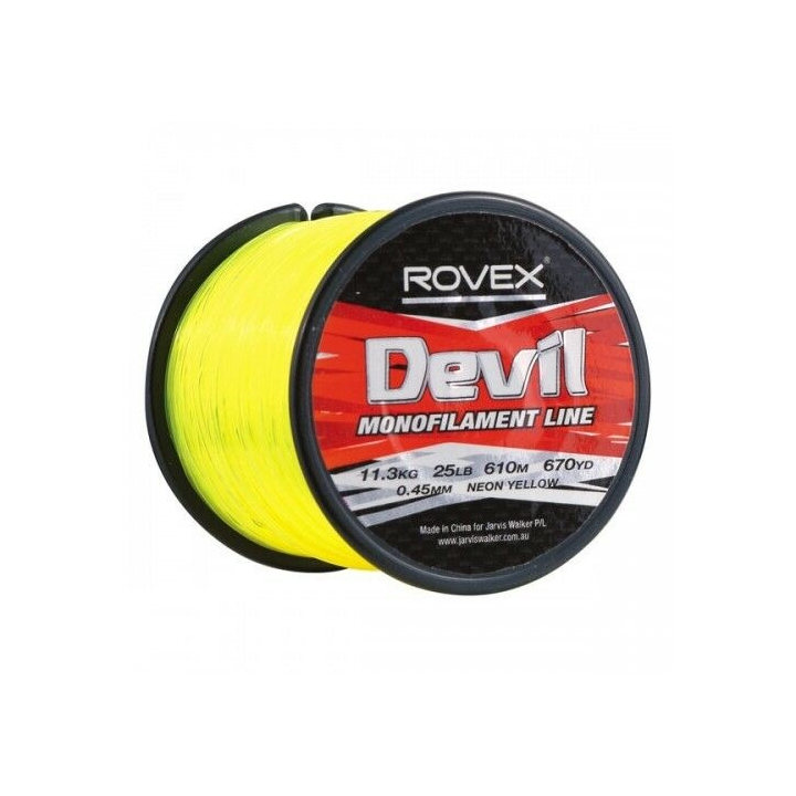 Rovex Devil Mono 1/4lb Spool Neon Yellow