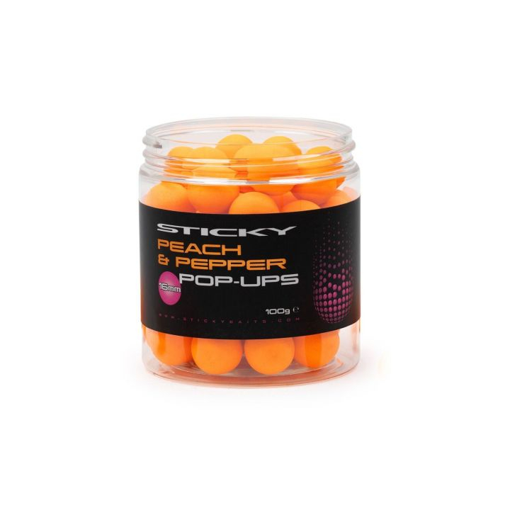 Sticky Baits Peach & Pepper Pop-ups - 12mm