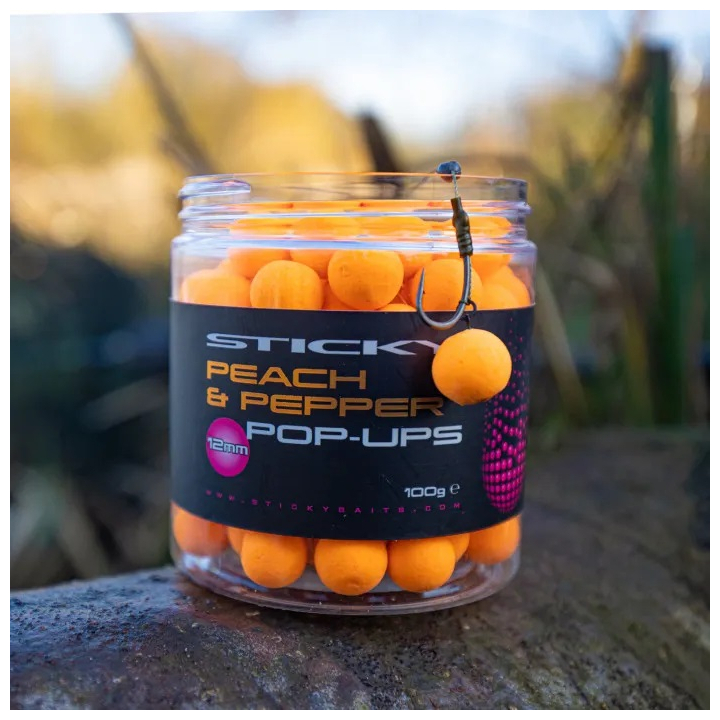 Sticky Baits Peach & Pepper Pop-ups - 12mm