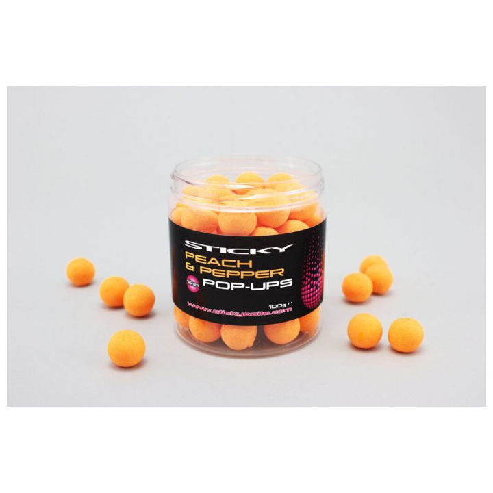Sticky Baits Peach & Pepper Pop-ups - 12mm
