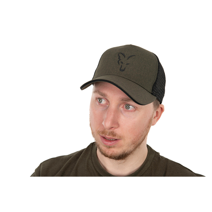 Fox Collection Green & Black Trucker Fishing Cap