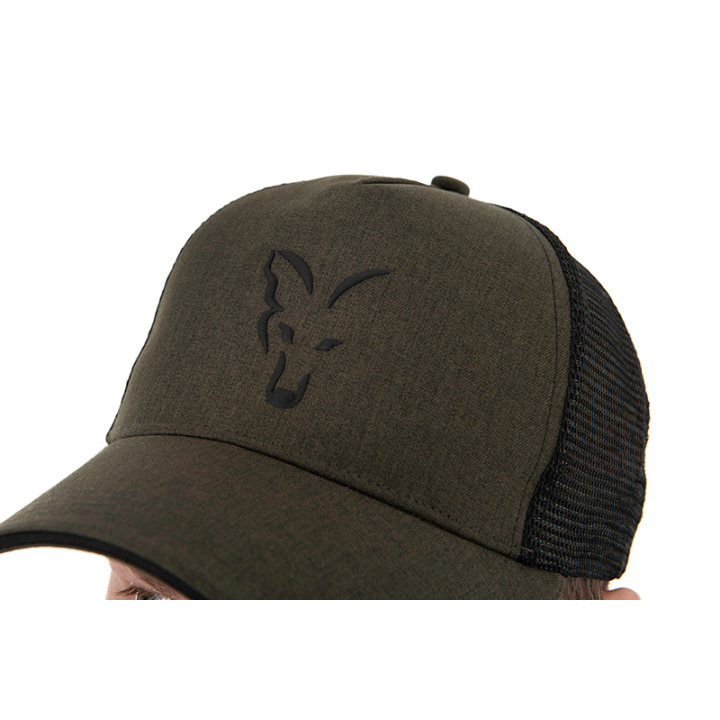 Fox Collection Green & Black Trucker Fishing Cap