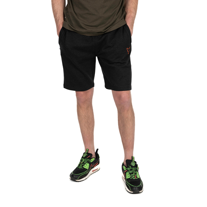 Fox Collection Black & Orange Lightweight Jogger Shorts New