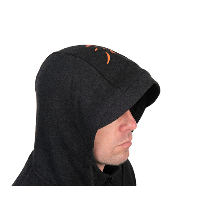 Fox Collection Lightweight Hoodie Black & Orange