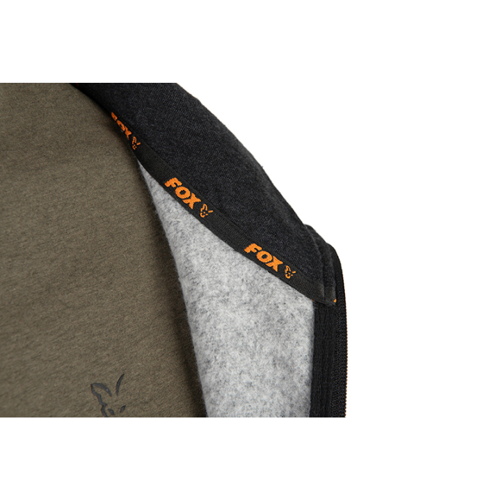 Fox Collection Lightweight Hoodie Black & Orange