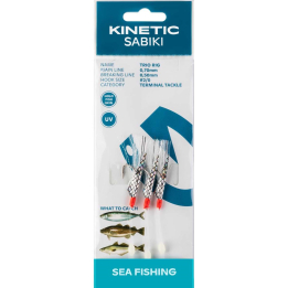 Kinetic Sabiki Trio Rig White Flash