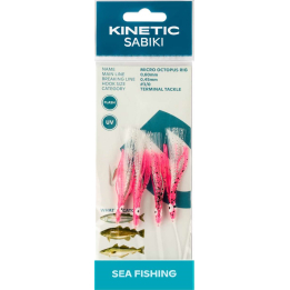 Kinetic Sabiki Micro Octopus Rig Pink UV