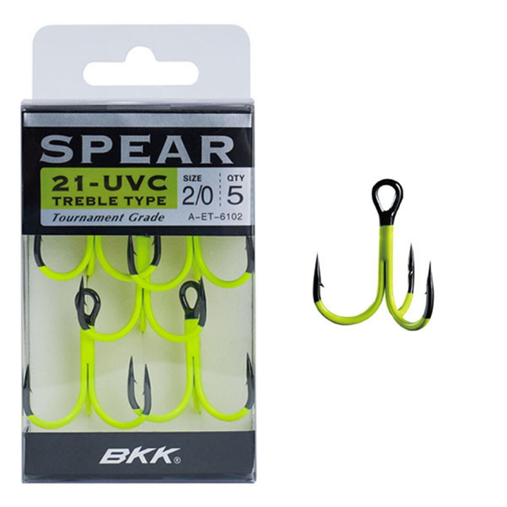 BKK Hooks Spear 21- UVC Treble Hook (Yellow)