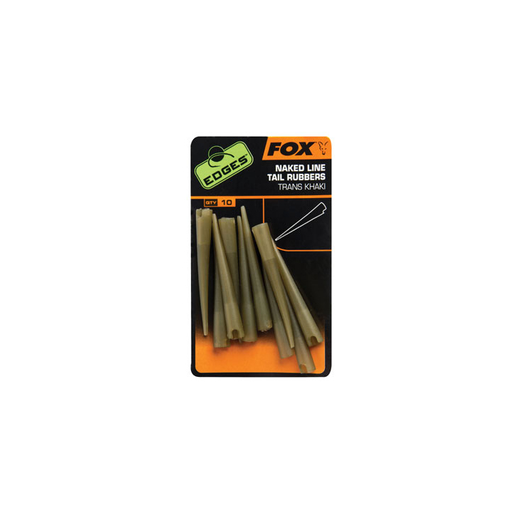 Fox Edges Naked Line Tail Rubbers - Trans Khaki