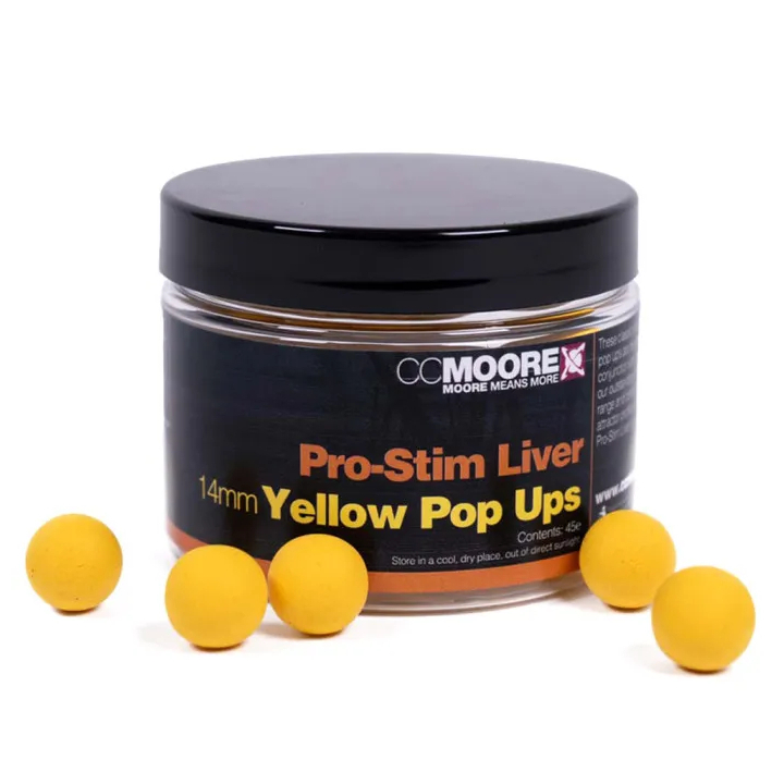 CC Moore Pro Stim Liver Pop-ups - Yellow 14mm
