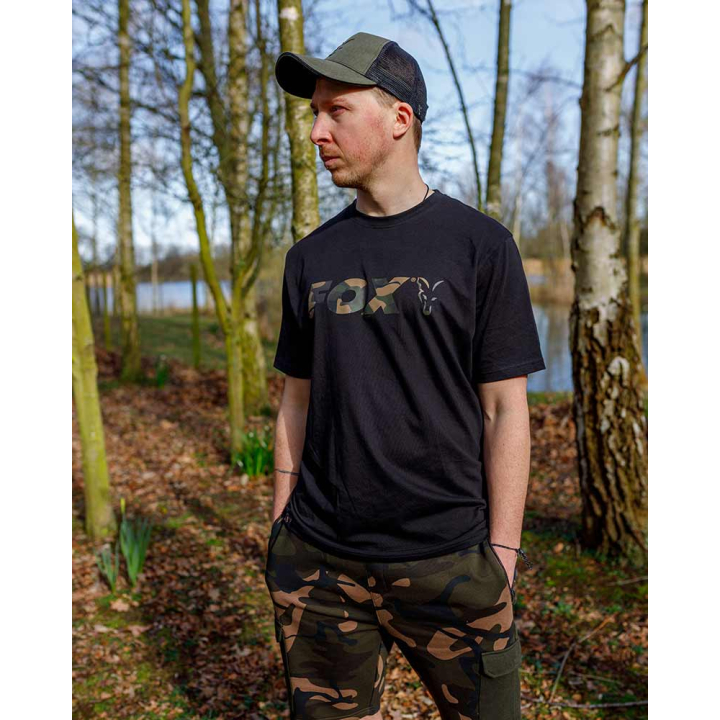 Fox Camo Logo Black T-Shirt