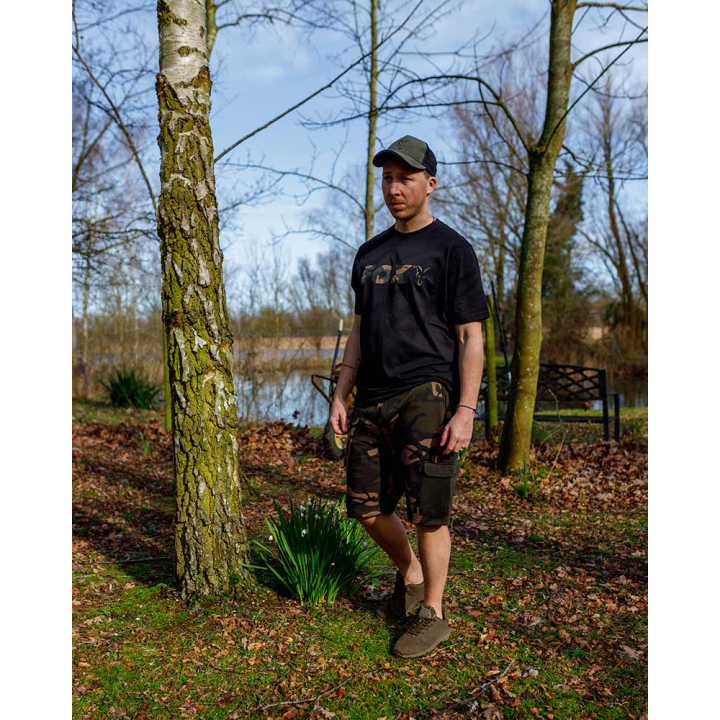 Fox Camo Logo Black T-Shirt