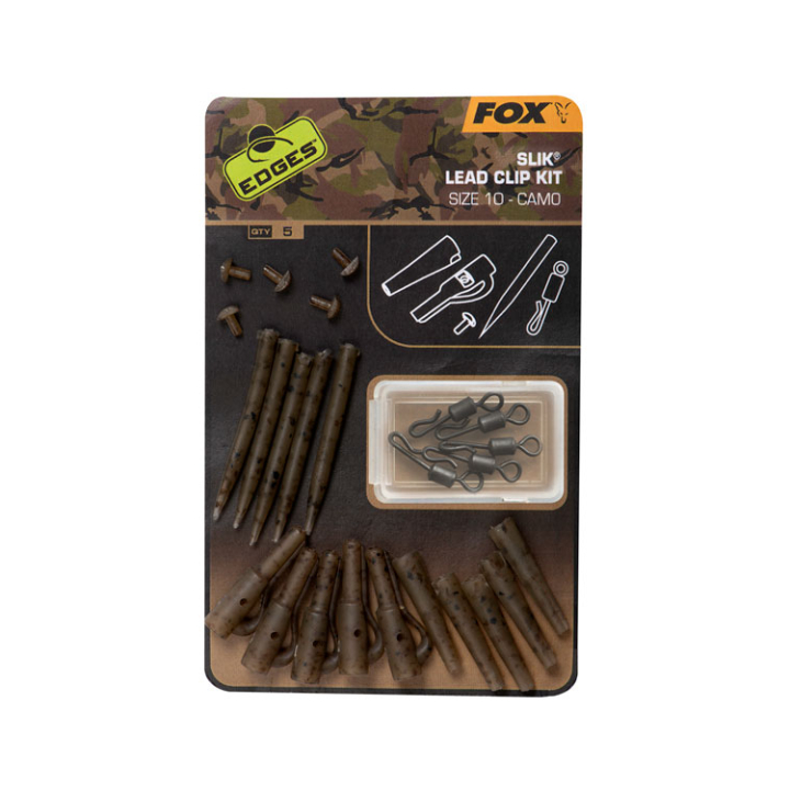 Fox Edges Camo Slik Lead Clip Kit - Size 10
