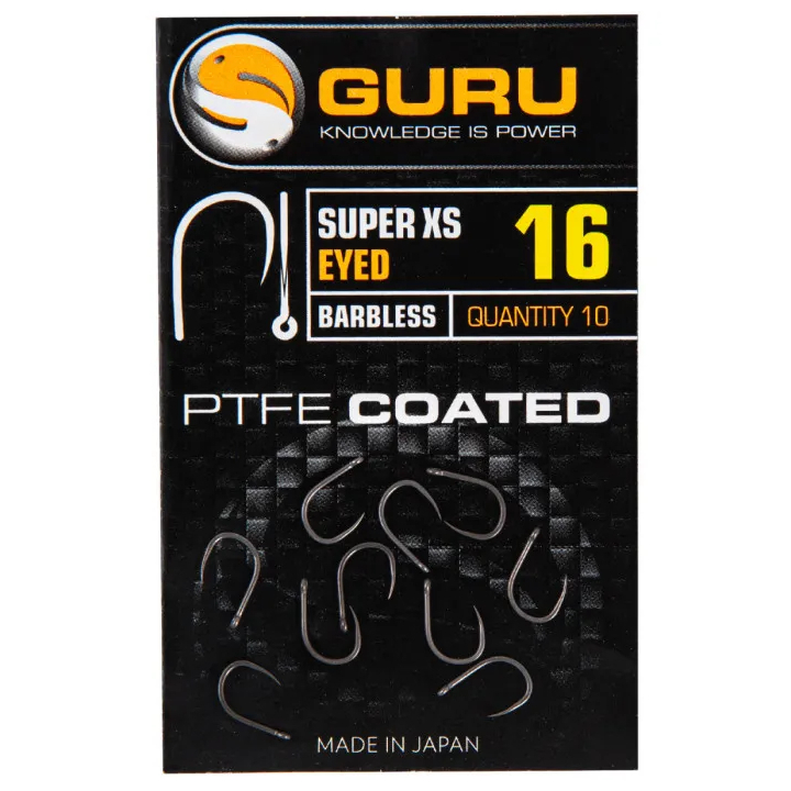 Guru Super XS Eyed Barbless Hooks