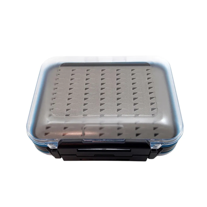 Dennett Clear Double Fly Box Tri Cut Foam (182 Flies)
