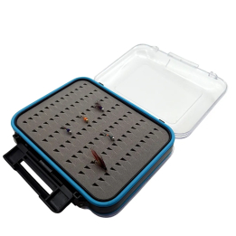 Dennett Clear Double Fly Box Tri Cut Foam (182 Flies)