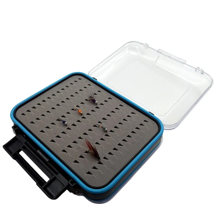 Dennett Clear Double Fly Box Tri Cut Foam (182 Flies)