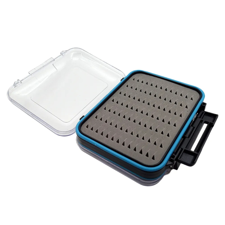 Dennett Clear Double Fly Box Tri Cut Foam (182 Flies)