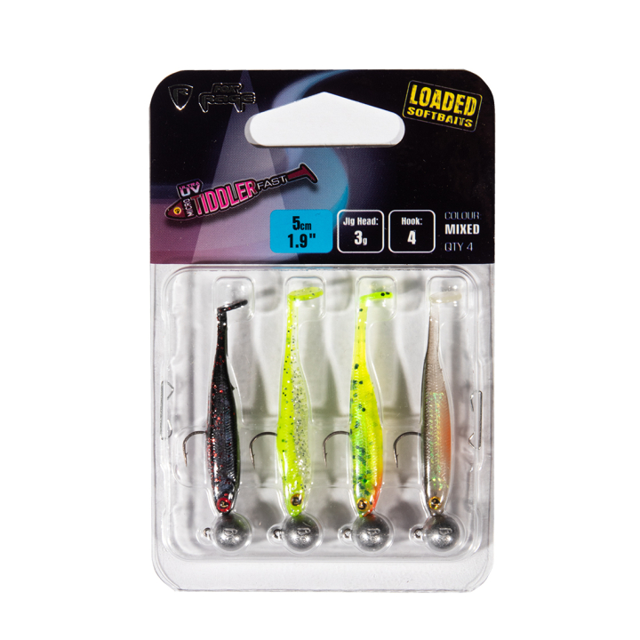 Fox Rage Ultra UV Micro Tiddler Fast Mixed Colour Loaded Lure Pack