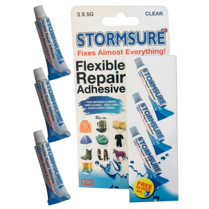 Snowbee Stormsure Flexible Repair Adhesive 3x 5g