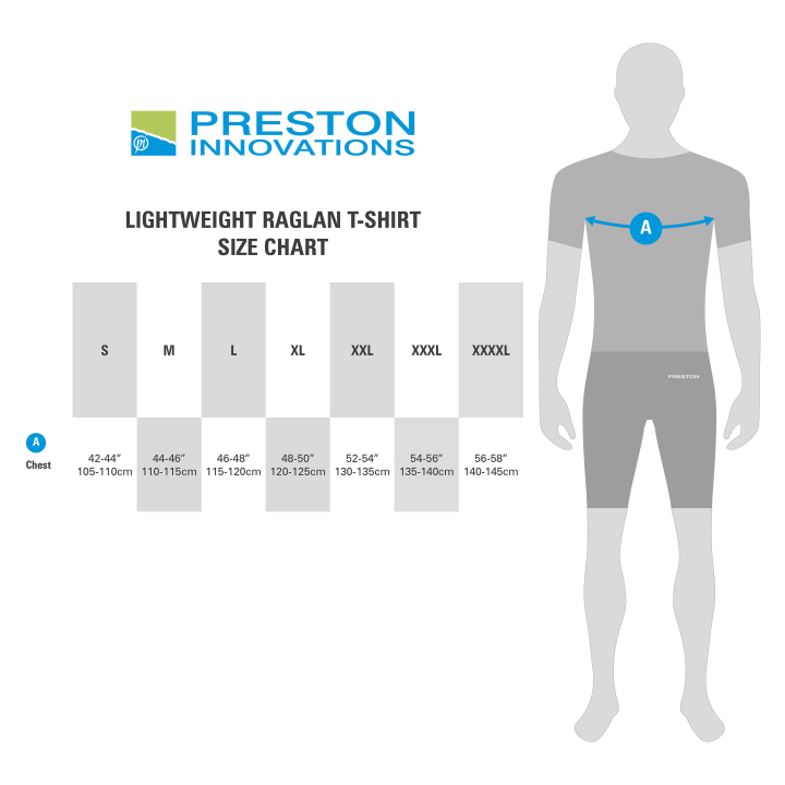 Preston Innovations Lightweight Blue Raglan T-Shirt