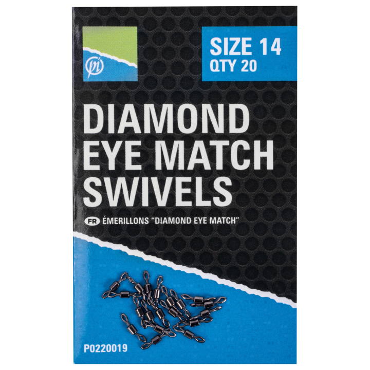 Preston Innovations Diamond Eye Match Swivels - Size 12