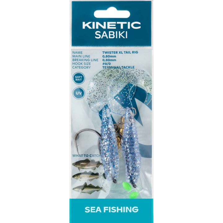 Kinetic Sabiki Twister XL Tail 8/0