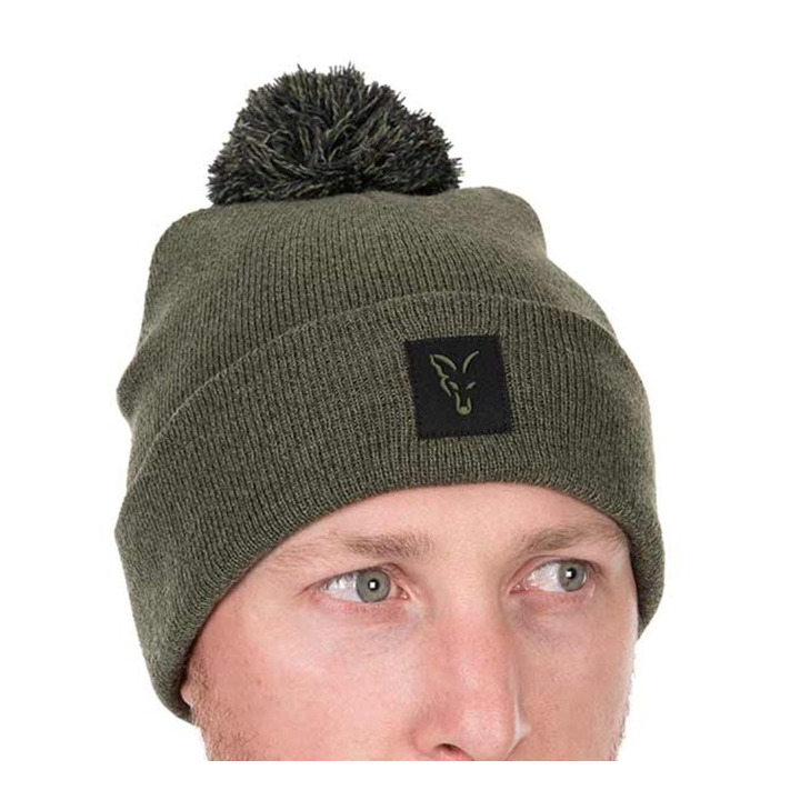 Fox Collection Bobble Hat - Green / Black