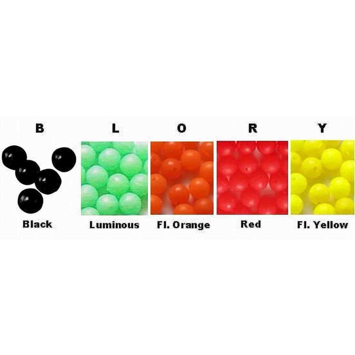 Dennett Fluo and Lumi Beads - Black 8mm