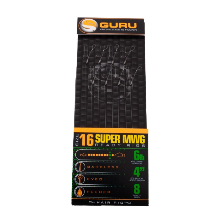 Guru SMWG Standard Hair Rig 4 Inch - Size 16