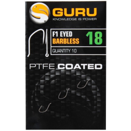 Guru F1 Eyed PTFE Coated Barbless Hooks