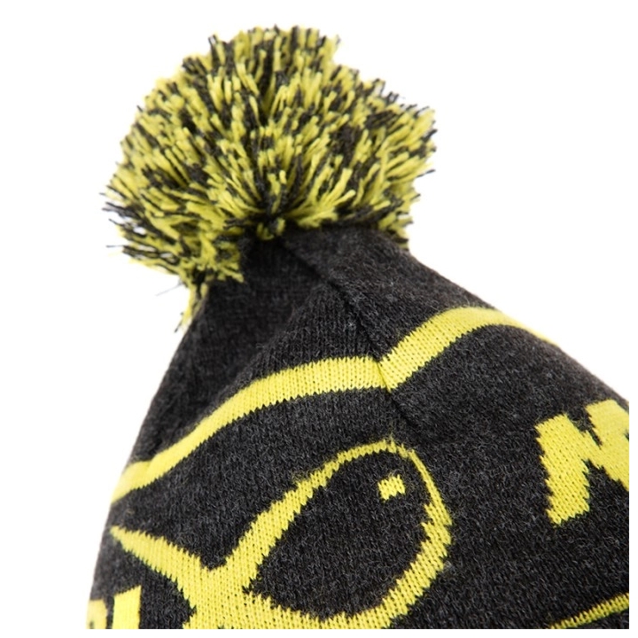 Matrix Bobble Hat - Lime & Grey