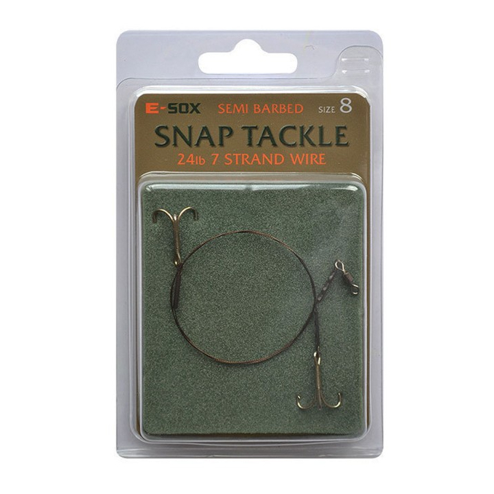 Drennan E-Sox Snap Tackle 24lb - Semi Barbed Size 8