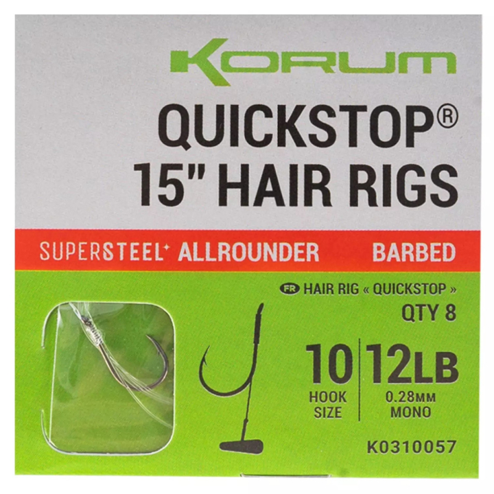 Korum Big Fish 15\" Quickstop Hair Rigs