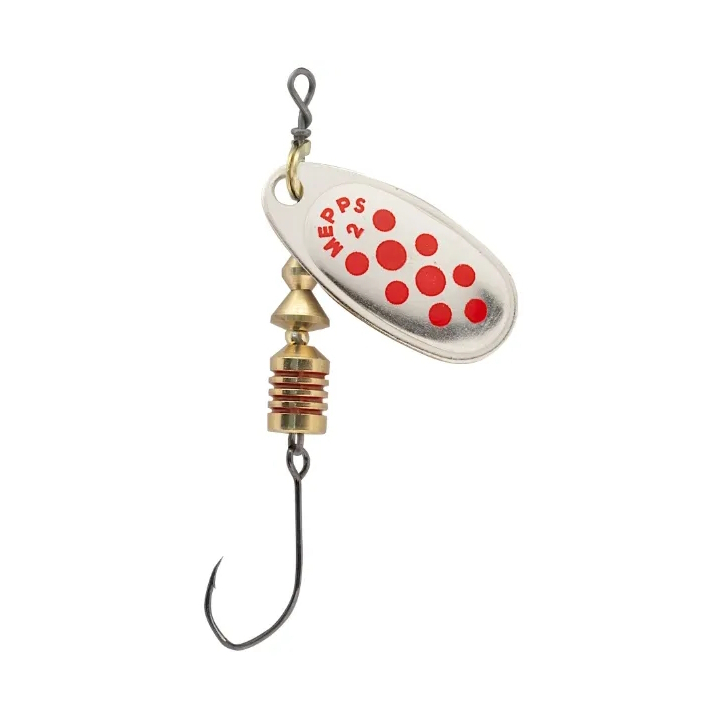 Mepps Aglia Decoree Micro Barb Single Hook - Silver/Red