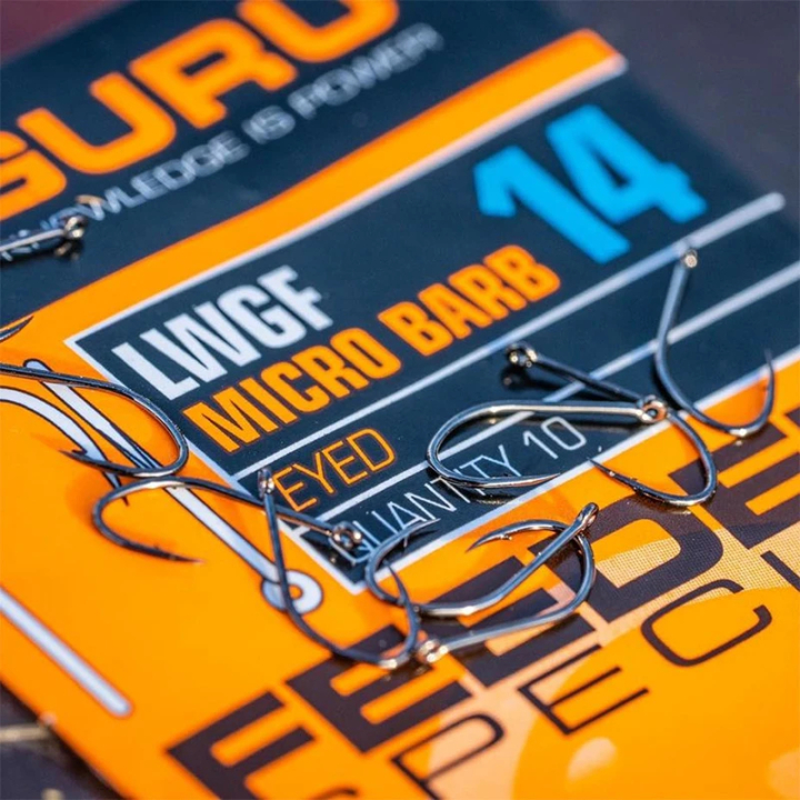 Guru LWGF Feeder Special Barbed Hooks - Eyed