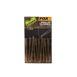 Fox Edges Naked Line Tail Rubbers Size 10 Camo