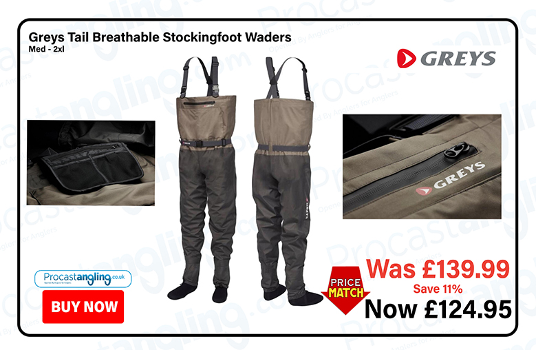 Greys Tail Breathable Stockingfoot Waders